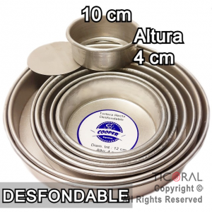 TORTERA ALUMINIO ALTURA 4cm DESFONDABLE N.10 (H) x 1